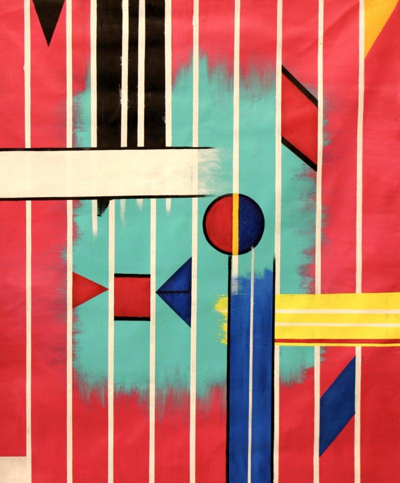 Abstract acrylic painting titled 'Untitled 1', 48x36 inches, by artist Rasid Pathan on Canvas