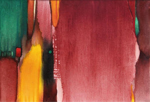 Abstract oil painting titled 'Untitled 1', 18x25 inches, by artist Safdar Shamee on Canvas