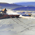Seascape acrylic painting titled 'Untitled 1', 30x48 inches, by artist Hari Dhongade on Canvas