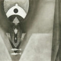 Abstract charcoal drawing titled 'Untitled 1', 14x22 inches, by artist Narendra Jatav on Paper