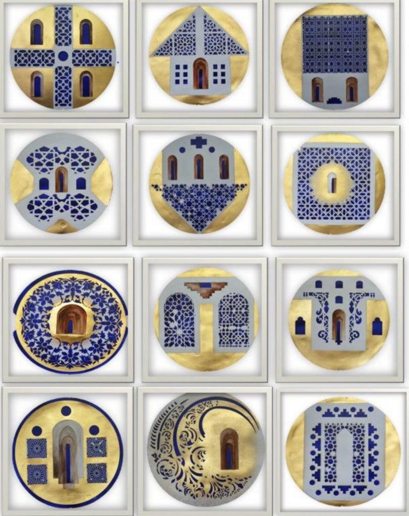 Abstract sculpture titled 'Untitled 1', 22x22x2 inches, by artist Sangam Vankhade on mixedmedia