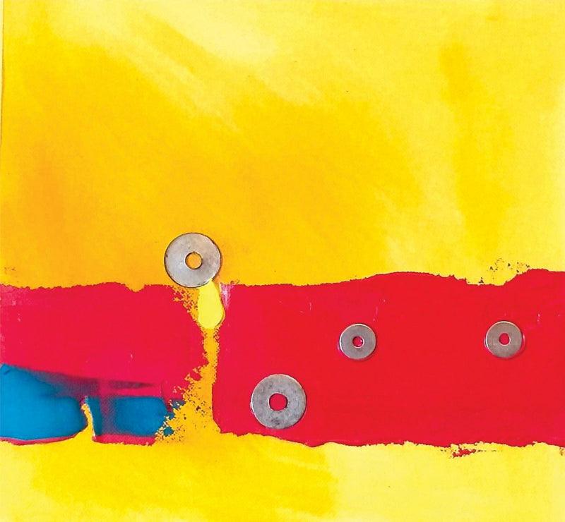 Abstract acrylic painting titled 'Untitled 10', 12x12 inches, by artist Ashvini Vidhate on Canvas