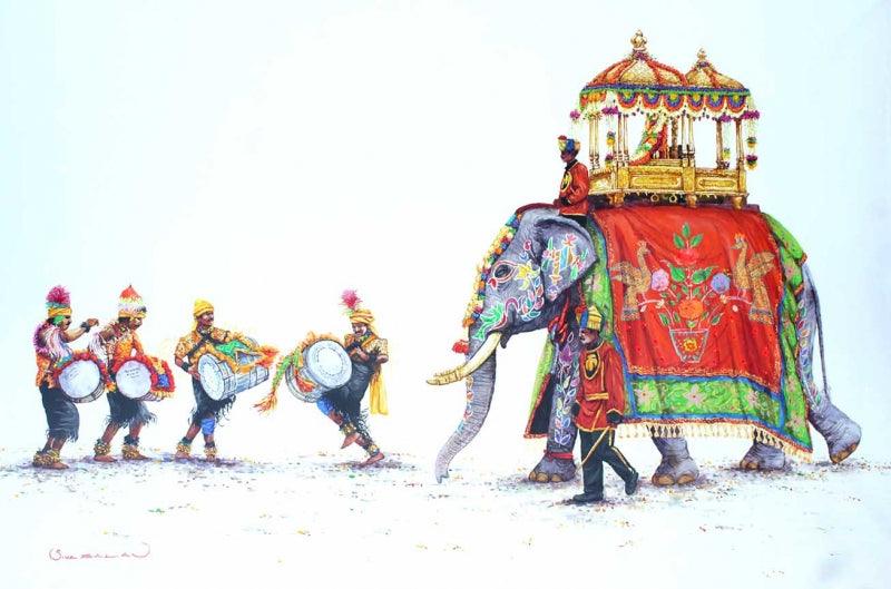 Figurative oil painting titled 'Untitled 10', 24x36 inches, by artist Siva Balan on Canvas