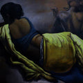 Figurative acrylic oil painting titled 'Untitled 10', 36x48 inches, by artist Arya Chowdhury on Canvas