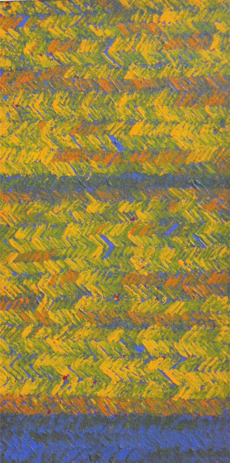 Abstract oil painting titled 'Untitled 10', 12x24 inches, by artist Anil Tagad on Canvas