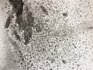 Abstract watercolor painting titled 'Untitled 10', 27x35 inches, by artist Bhanu Prakash on Paper