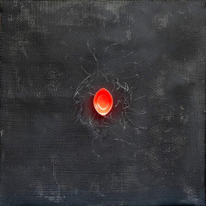 Abstract mixed media painting titled 'Untitled 101', 36x36 inches, by artist Sandesh Khule on Canvas