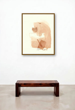 Untitled 102 (Quiet Reflections) by artist Veena Jain displayed in a Modern Library