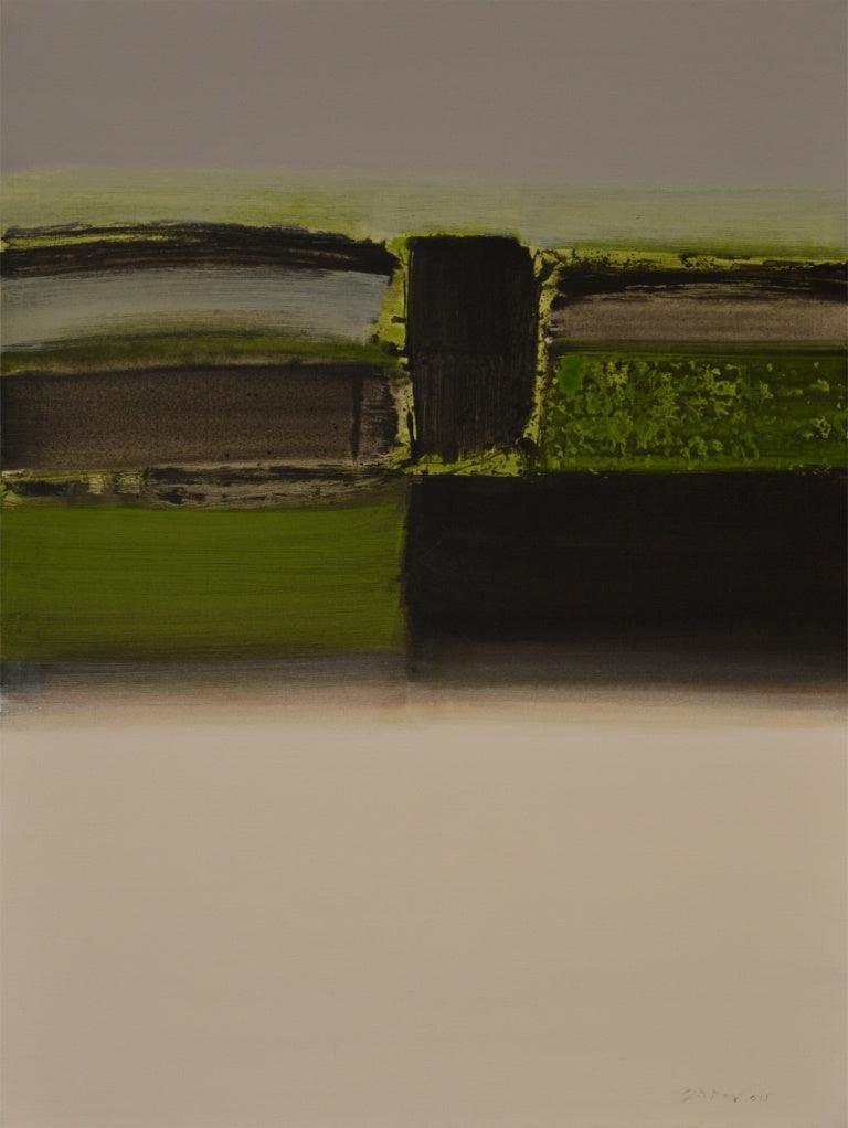 Abstract acrylic painting titled 'Untitled 11', 48x36 inches, by artist Yogesh Patil on Canvas