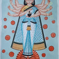 Religious kalighat traditional art titled 'Untitled 11', 20x14 inches, by artist Anwar Chitrakar on Paper