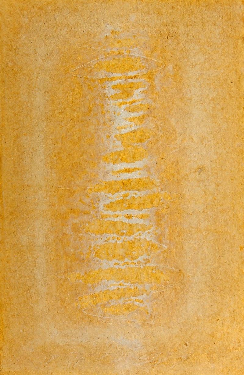 Abstract mixed media painting titled 'Untitled 11', 6x4 inches, by artist Rupesh Pawar on Paper