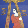 Figurative acrylic painting titled 'Untitled 11', 42x24 inches, by artist Biswajit Mondal on Canvas