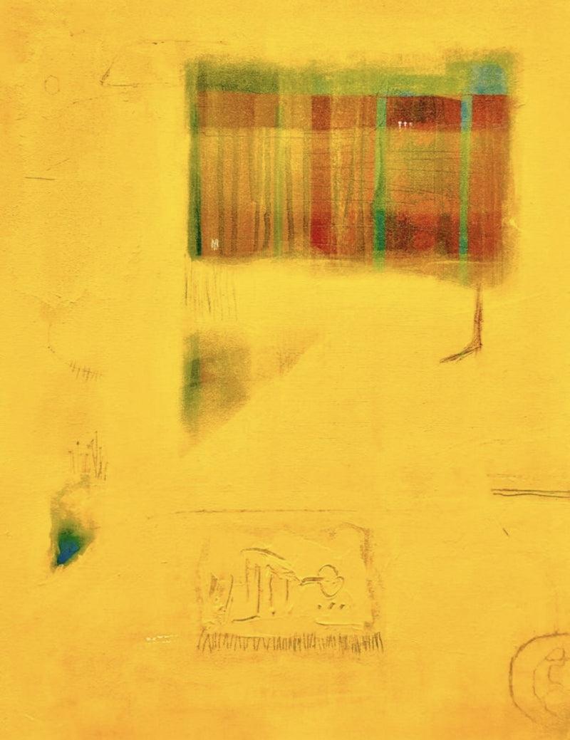 Abstract acrylic painting titled 'Untitled 11', 26x20 inches, by artist Prasad Mane on Canvas