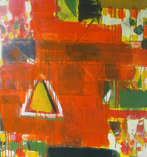 Abstract acrylic painting titled 'Untitled 11', 36x36 inches, by artist Ravindra Pawar on Canvas