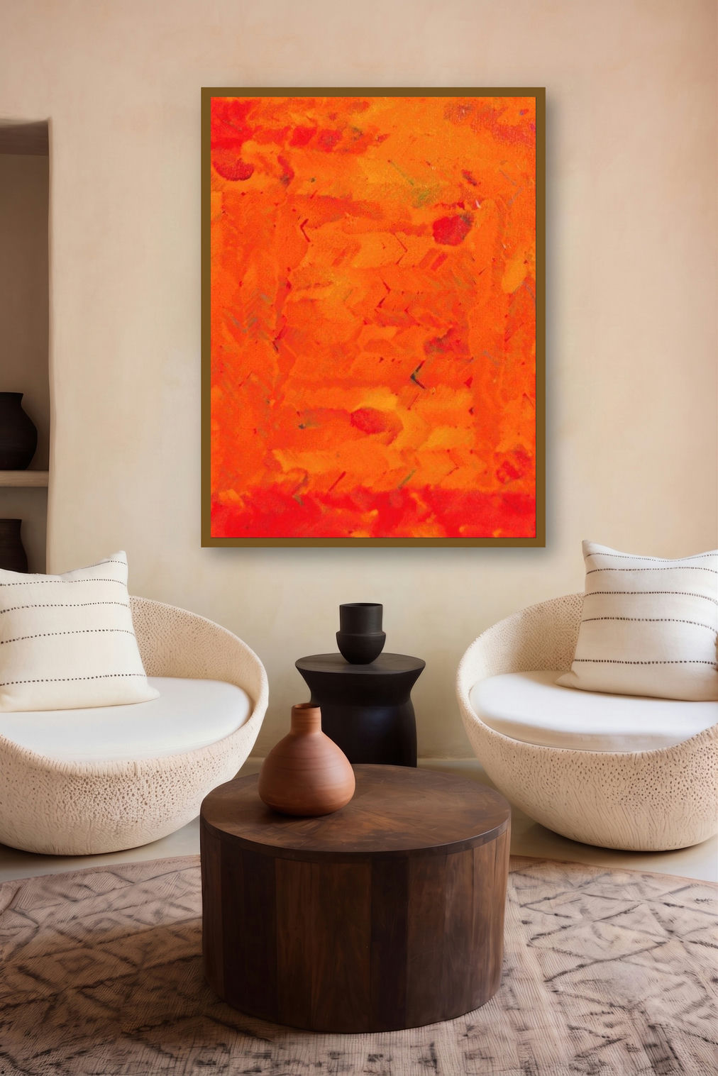 Untitled 11 (Radiant Core) by artist Anil Tagad displayed in a Indian Art gallery