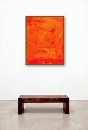 Untitled 11 (Radiant Core) by artist Anil Tagad displayed in a Coastal Living Room