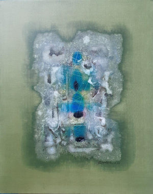 Abstract acrylic painting titled 'Untitled 11', 30x24 inches, by artist Jai Chouhan on Canvas