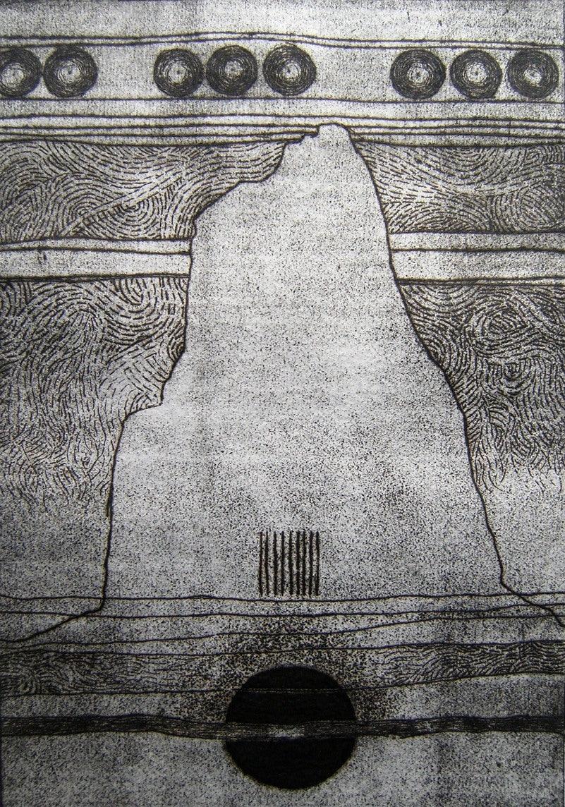 Abstract printmaking titled 'Untitled 11', 10x8 inches, by artist Anamika Kuchan on Paper