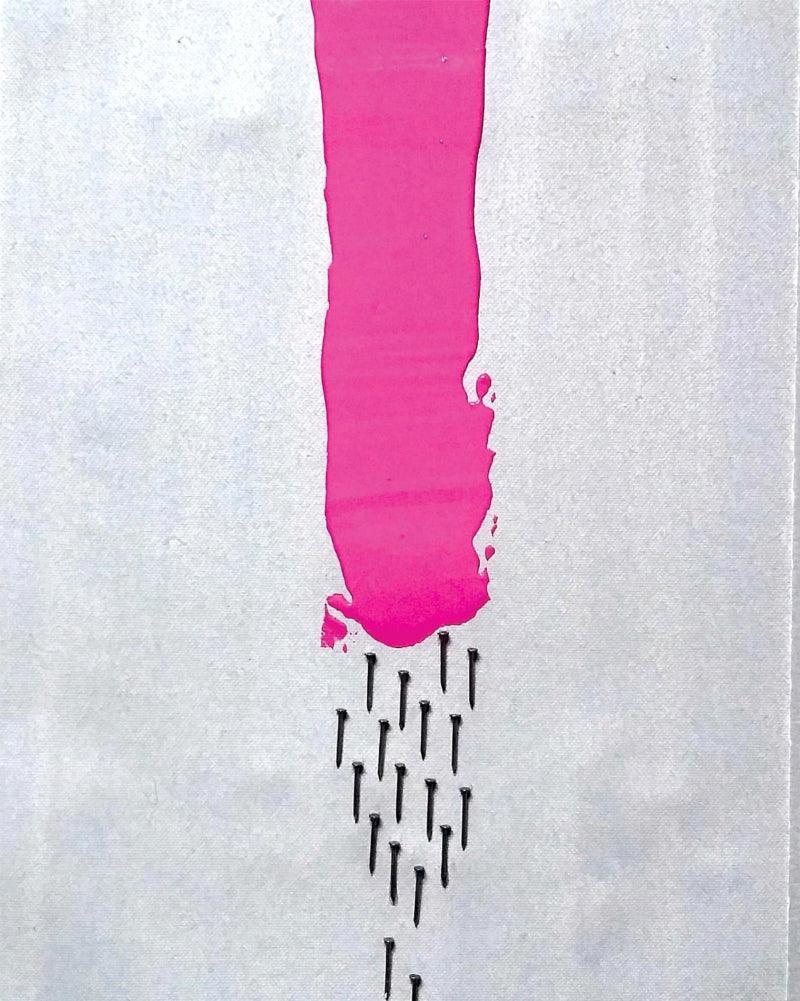 Abstract acrylic painting titled 'Untitled 11', 18x12 inches, by artist Ashvini Vidhate on Canvas