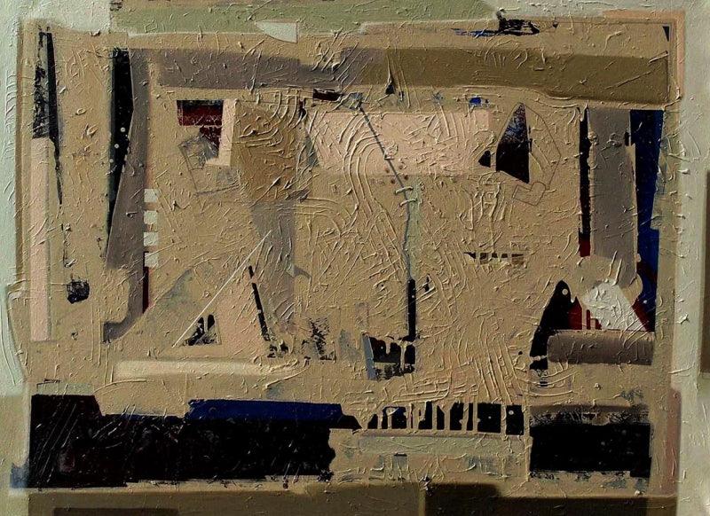 Abstract acrylic painting titled 'Untitled 11', 36x48 inches, by artist Sachin Pakhale on Canvas