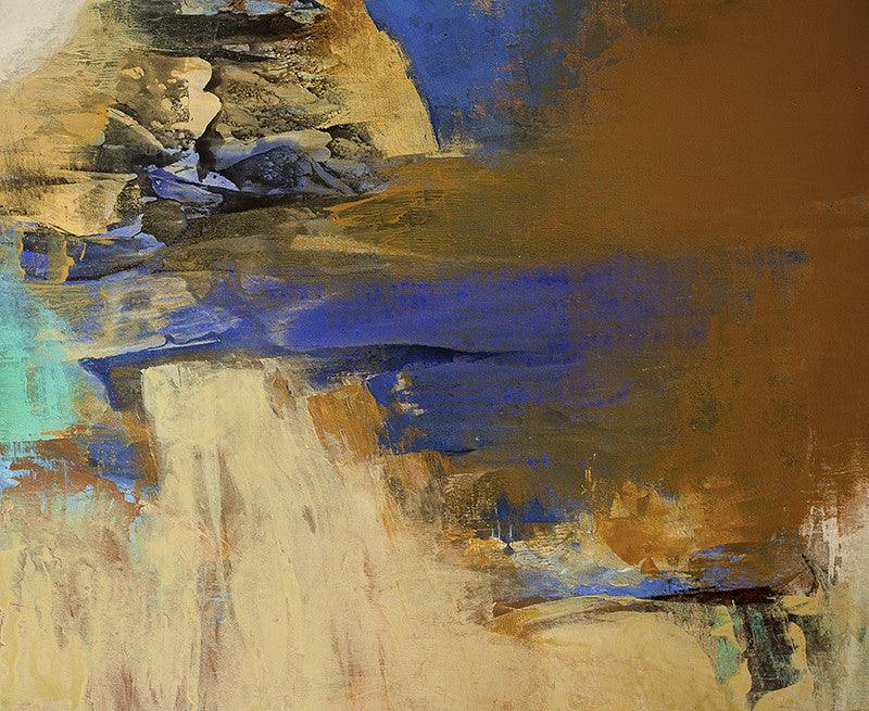 Abstract acrylic painting titled 'Untitled 113', 30x36 inches, by artist Siddhesh Rane on Canvas