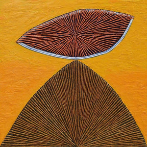 Abstract oil painting titled 'Untitled 113', 36x36 inches, by artist Sandesh Khule on Canvas