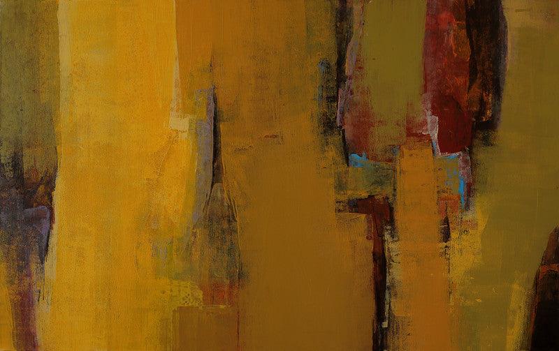 Abstract acrylic painting titled 'Untitled 114', 30x48 inches, by artist Siddhesh Rane on Canvas