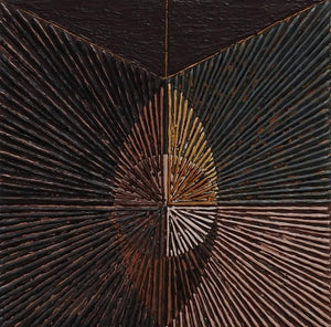 Abstract acrylic painting titled 'Untitled 116', 18x18 inches, by artist Sandesh Khule on Canvas