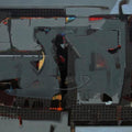 Abstract acrylic painting titled 'Untitled 12', 48x72 inches, by artist Sachin Pakhale on Canvas