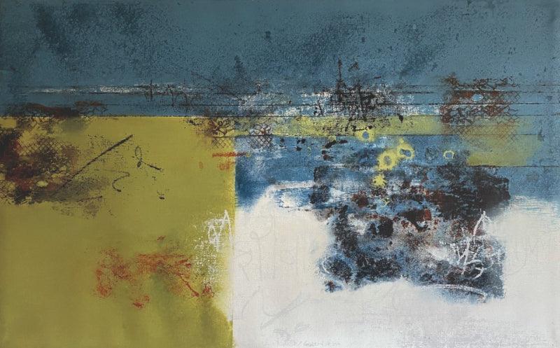 Abstract acrylic painting titled 'Untitled 12', 30x48 inches, by artist Shilpa Nikam on Canvas