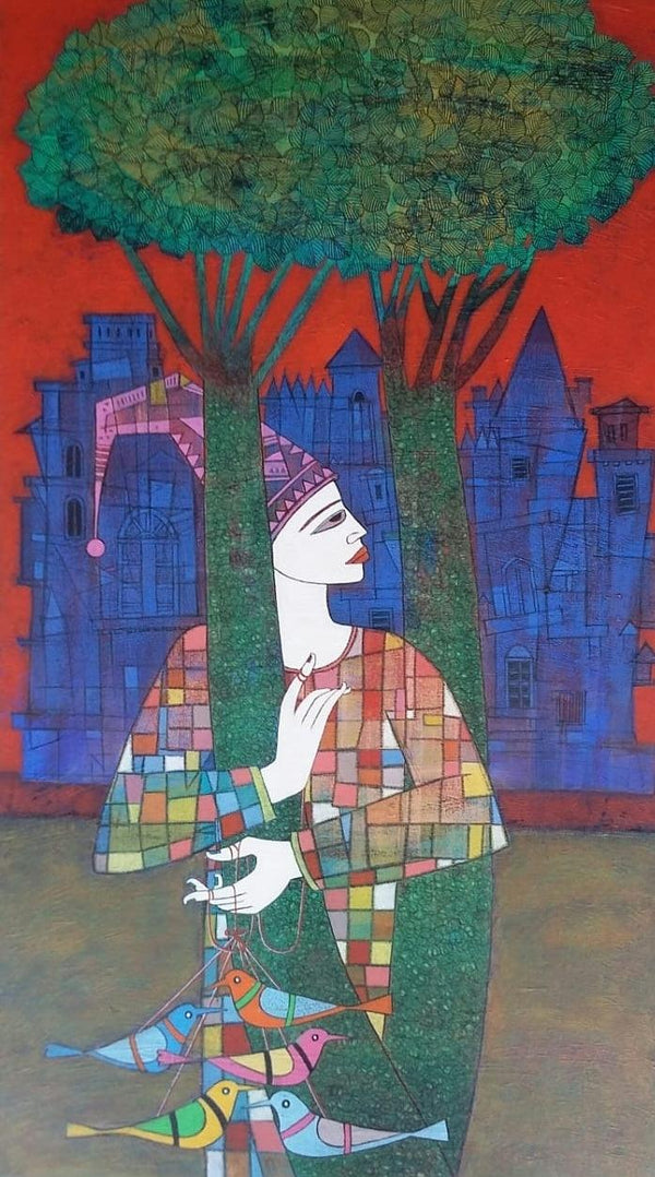 Untitled 12 Painting by Biswajit Mondal | ArtZolo.com