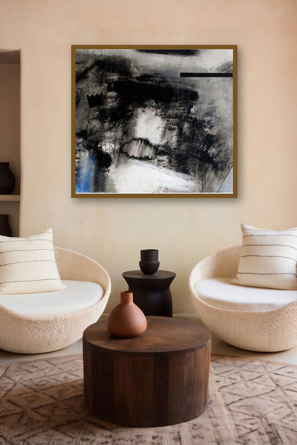 Untitled 12 (Whispers of the Void) by artist Somanth Adamane displayed in a Contemporary Exhibition gallery