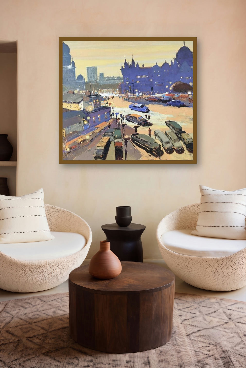 Untitled 12 (Moonlight Serenade) by artist Hari Dhongade displayed in a Minimalist gallery