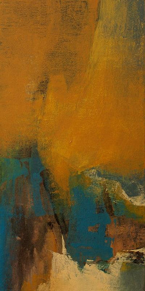 Abstract acrylic painting titled 'Untitled 120', 36x18 inches, by artist Siddhesh Rane on Canvas