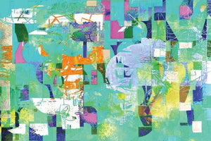 Abstract mixed media painting titled 'Untitled 13', 48x72 inches, by artist Sunil Balkawade on Canvas