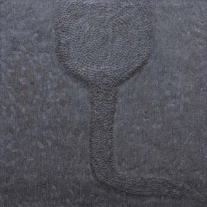 Abstract mixed media painting titled 'Untitled 13', 24x24 inches, by artist Hansodnya Thambe on Marine Plywood