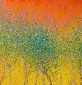 Nature oil painting titled 'Untitled 13', 20x20 inches, by artist Pardeep Singh on Canvas