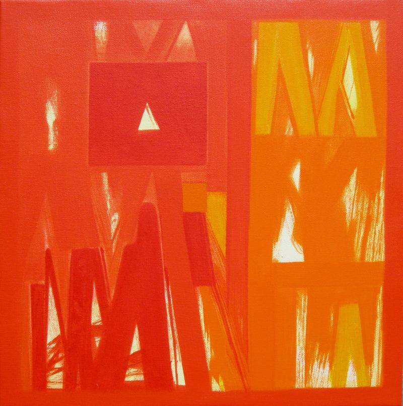 Abstract acrylic painting titled 'Untitled 13', 19x19 inches, by artist Ramesh Anand on Canvas