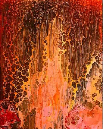 Abstract acrylic painting titled 'Untitled 13', 30x24 inches, by artist Kartikey Sharma on Canvas