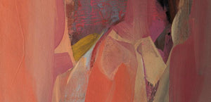 Untitled 139 (Red Violet) by Siddhesh Rane, Original Acrylic Abstract Painting on Canvas, X-Small Horizontal Wall Art