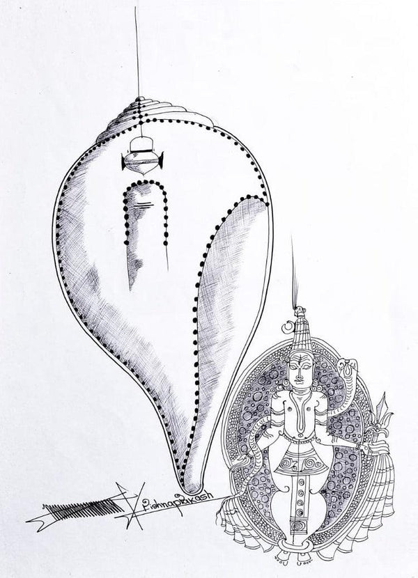 Untitled 14 Drawing by Krishnaprakash Vasant Martand | ArtZolo.com