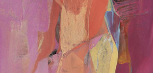 Untitled 140 (Red Violet) by Siddhesh Rane, Original Acrylic Abstract Painting on Canvas, X-Small Horizontal Wall Art