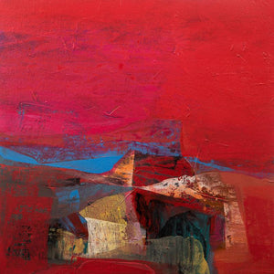 Abstract acrylic painting titled 'Untitled 147', 20x20 inches, by artist Siddhesh Rane on Canvas