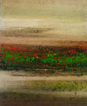 Abstract oil painting titled 'Untitled 15', 34x28 inches, by artist Vipta Kapadia on Canvas