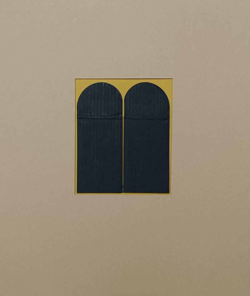 Abstract mixed media painting titled 'Untitled 15', 14x12 inches, by artist Rohit Bhanushali on Paper