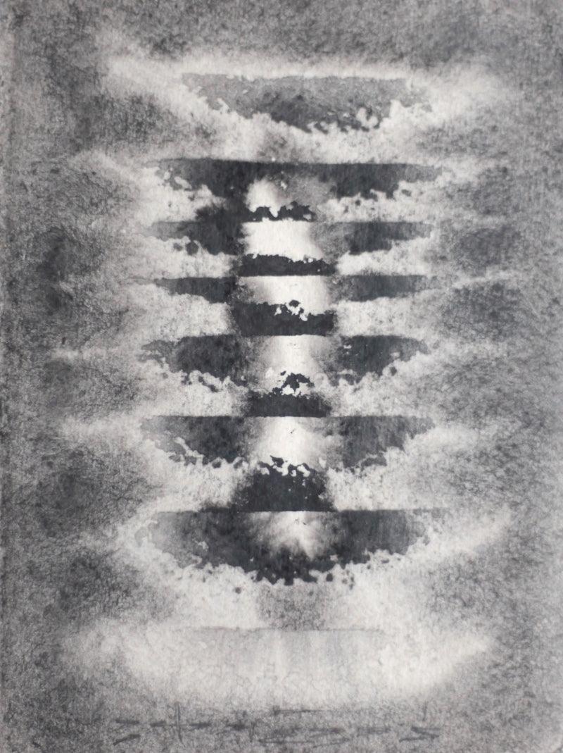 Abstract mixed media painting titled 'Untitled 15', 8x6 inches, by artist Rupesh Pawar on Paper