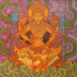 Religious acrylic painting titled 'Untitled 15', 48x48 inches, by artist Manikandan Punnakkal on Canvas