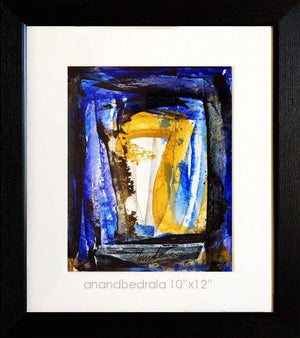 Untitled 15 (Window to the Soul) by Anand Bedrala, Original Acrylic Abstract Painting on Paper, X-Small Vertical Wall Art
