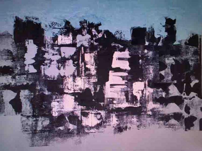 Abstract oil painting titled 'Untitled 16', 36x48 inches, by artist Vipta Kapadia on Canvas