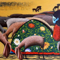 Figurative acrylic painting titled 'Untitled 16', 48x72 inches, by artist Pratap Kore on Canvas